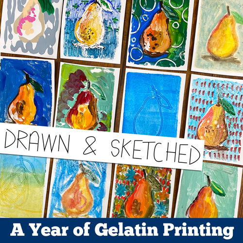 A Year of Gelatin Printing – Balzer Designs Classroom